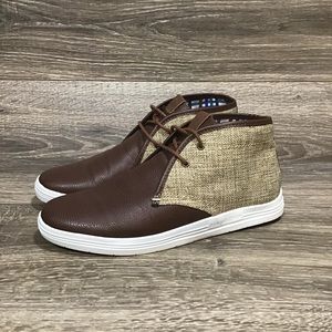 Ben Sherman Vaugh Textile & Brown Leather High Top